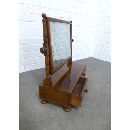 244 - 19th century mahogany dressing table mirror, with distressed glass plate 54 x 57 x 22cm.