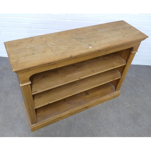 248 - Pine open bookcase, 119 x 90 x 35cm.