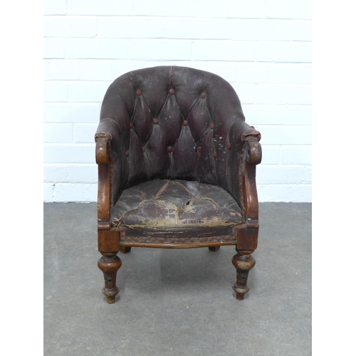 270 - 19th century child's button back armchair, 39 x 56 x 33cm.