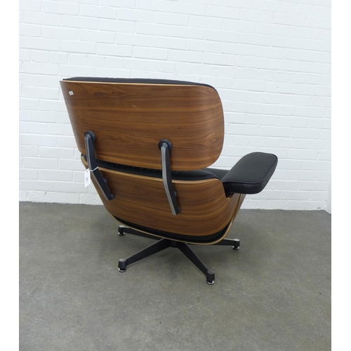 277 - After Charles & Ray Eames, contemporary Eames style swivel chair and footstool (2)