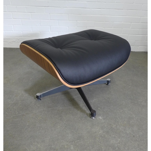 277 - After Charles & Ray Eames, contemporary Eames style swivel chair and footstool (2)