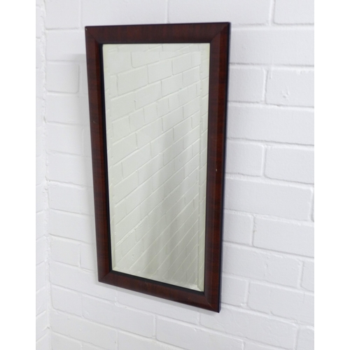 280 - Faux rosewood wall mirror, 33 x 60cm.