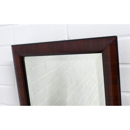 280 - Faux rosewood wall mirror, 33 x 60cm.