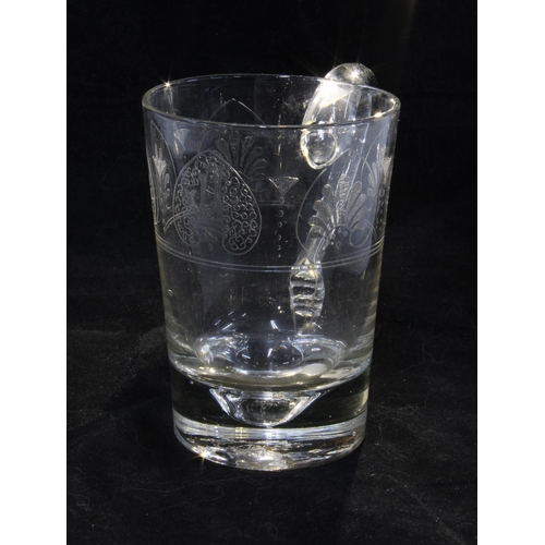 330 - A collection of glass to include a tankard with anthemion pattern,  tallest 11.5cm (7)