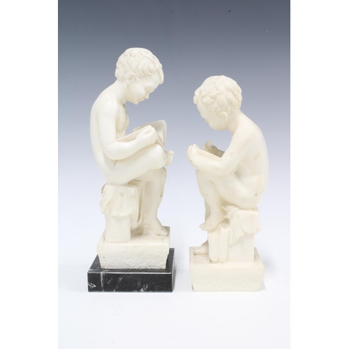 339 - Two Reading Boy bookends, made in Italy, 23cm (2)