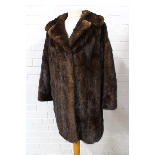 408 - Vintage fur coat, together with two jackets and a collection of fashion handbags (a lot)