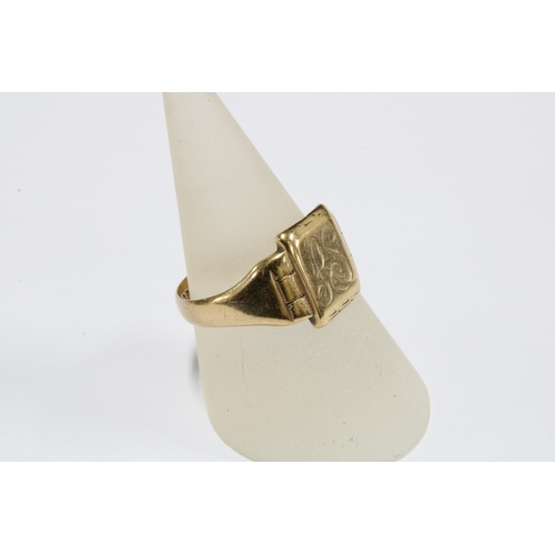 52 - Gents 9ct gold signet ring, Birmingham 1978, size U.