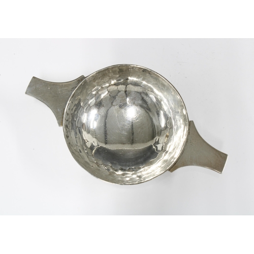66 - Edwardian silver quaich, Robert Stewart, London 1907, 14.5cm across the handles