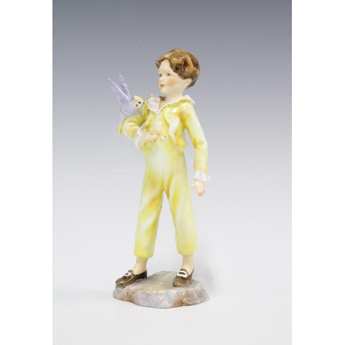 86 - Royal Worcester 'ParaKeet' figure, modelled by F.G Doughty, 16cm, a/f