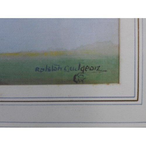 10 - RALSTON GUDGEON RSW (SCOTTISH 1910-1984), watercolour / gouache on linen, signed framed under glass,... 
