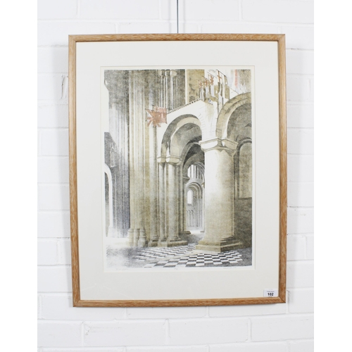 102 - RICHARD SELL (BRITISH, 1922-2008) colour lithograph, signed bottom right and dated 1989, framed unde... 