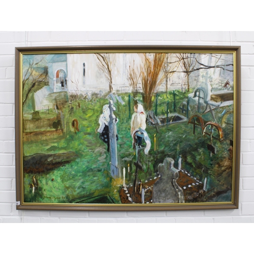 109 - THORA CLYNE SSWA (SCOTTISH 1937 - 2021), EASTER MORN, oil on canvas, signed and dated '93, framed.  ... 