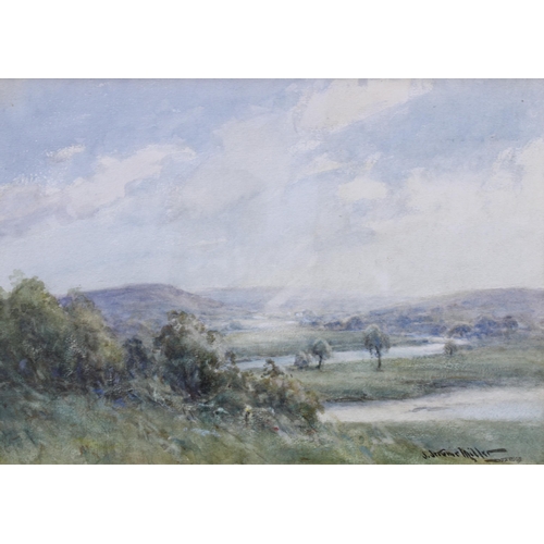 13 - JAMES JEROME MILLER (British fl.1875-1900) a pair of watercolours to include 'The Gaunlass Valley' &... 