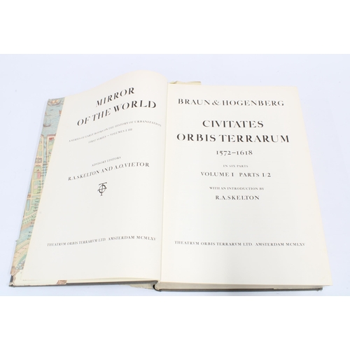 132 - Braun and Hogenberg's 'Civitates Orbis Terrarum' in three volumes, Amsterdam MCMLXV, 45 x 31cm (3)