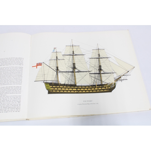 135 - 'Warships of the Royal Navy, First Series: Sail', illustrated and described by John Gardner, 44 x 36... 