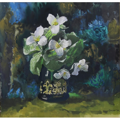 2 - MARY NICOL NEILL ARMOUR R.S.A., R.S.W. (SCOTTISH 1902-2000), TRILLIUMS IN A CARAFE, watercolour on p... 