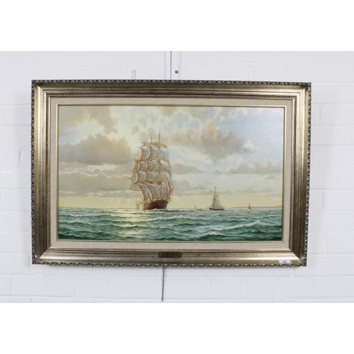 49 - RODNEY CHARMAN (1944-), THE HOMECOMING - THE CLIPPER OBERON 1879, oil on canvas, signed and dated 85... 