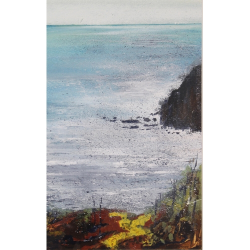 67 - HELEN FRYER (BRITISH), AUTUM MORNING AT DURLSTON, mixed media on paper, signed and framed under glas... 