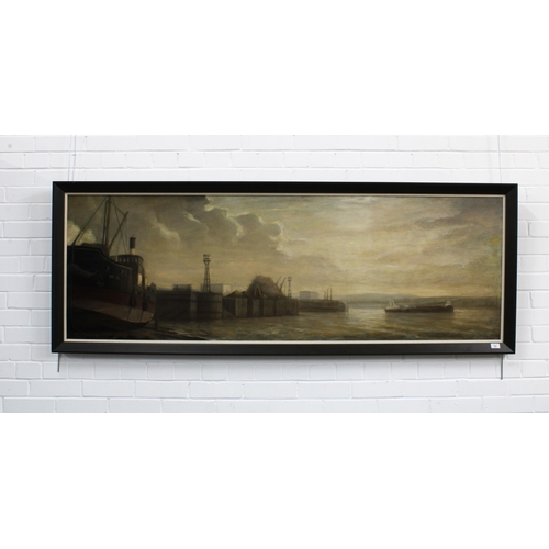 71 - ANNA KEEN (BRITISH CONTEMPORARY) VIC '56, oil on canvas, signed and framed.  182 x 60cm