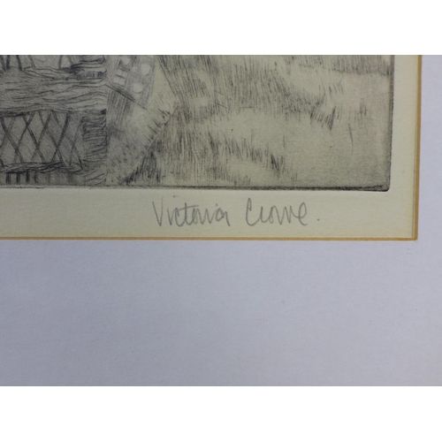 78 - VICTORIA CROWE OBE RSA RSW FRSE (SCOTTISH b. 1945) GOOSE GRASS, etching, signed in pencil, titled an... 