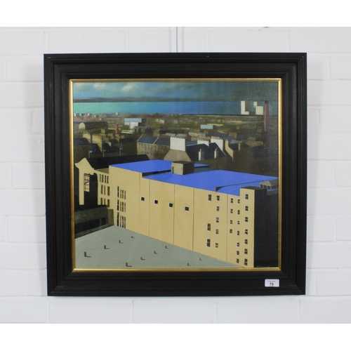 79 - LOUIS SINCLAIR MCNALLY (SCOTTISH b 1963), THE PLAYHOUSE CINEMA AT LEITH WALK, oil on canvas, signed ... 