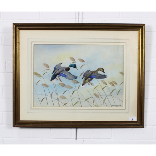 9 - RALSTON GUDGEON RSW (SCOTTISH 1910-1984), watercolour / gouache on linen, signed framed under glass,... 