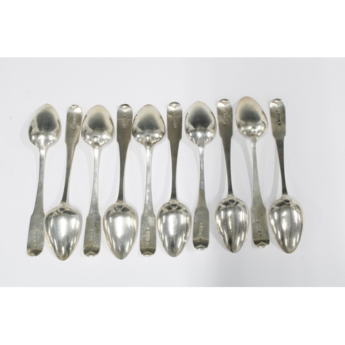 11 - Set of ten George III Scottish silver spoons, Alexander Henderson, Edinburgh 1810, (10)