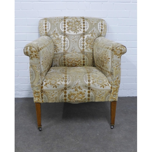 267 - An early 20th century upholstered armchair, 73 x 83 x 46cm.