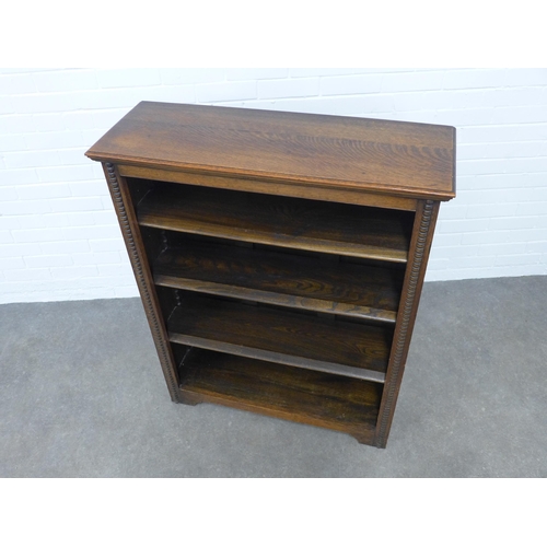 271 - Early 20th century oak open bookcase, 91 x 114 x 32cm.