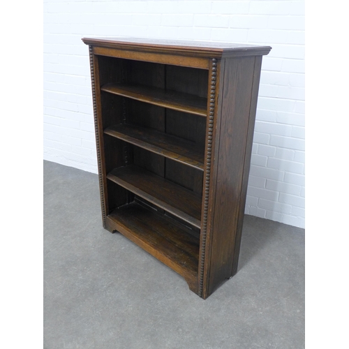 271 - Early 20th century oak open bookcase, 91 x 114 x 32cm.