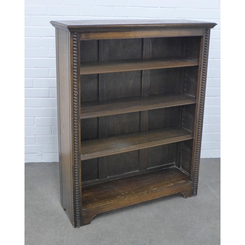 272 - Early 20th century oak open bookcase, 91 x 114 x 32cm.