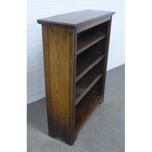 272 - Early 20th century oak open bookcase, 91 x 114 x 32cm.