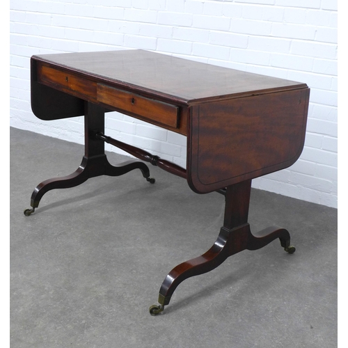 274 - Mahogany sofa table of typical design, 103 x 71 x 65cm.