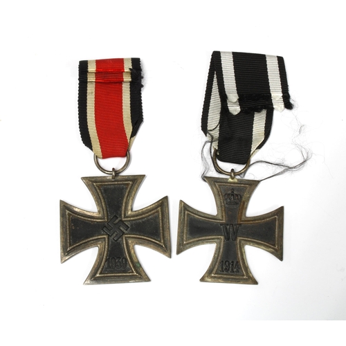 292 - Two German Iron Cross medals to include 1813 - 1914 and 1813 - 1939,  with ribbons (2)