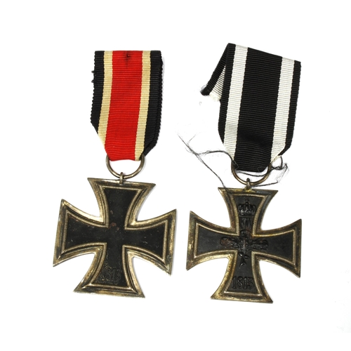 292 - Two German Iron Cross medals to include 1813 - 1914 and 1813 - 1939,  with ribbons (2)