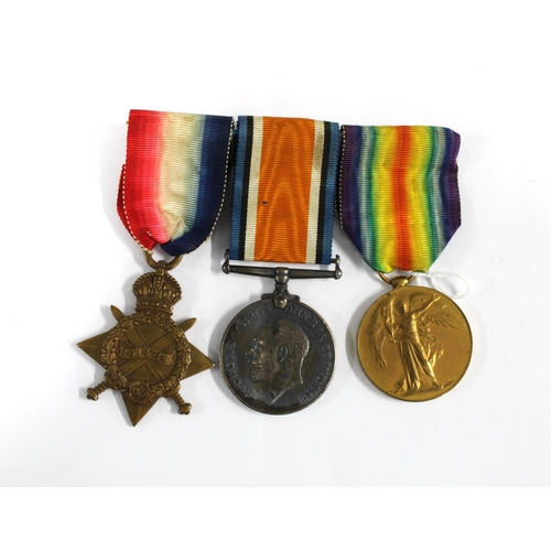 293 - WWI medal group, 16029 PTE G COOPER, ESSEX R. with ribbons (3)