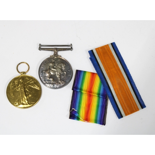 295 - WWII British War & Victory medals awarded to 760662 CPL. H. LIMBURG, 28  Lond. R, with box and ribbo... 