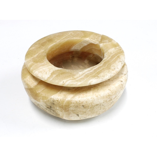 307 - Ancient Bactrian alabaster vessel, circa 2000BC, 20cm diameter