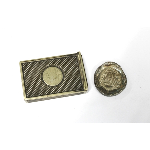 309 - Bon Accord commemorative medallion and an Epns vesta case (2)