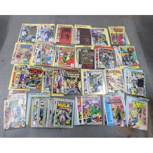 328 - Collection of vintage Marvel comics, including the X-men, Marvel Team-up, Wolverine etc