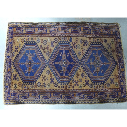 343 - Antique Kazak rug, 120 x 84cm