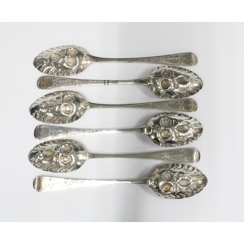 61 - Set of six Georgian silver berry spoons, London 1809 (6)