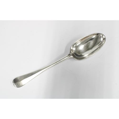 65 - 18th century Scottish silver table spoon, Hanoverian pattern with rat tail bowl, Colin McKenzie, Edi... 