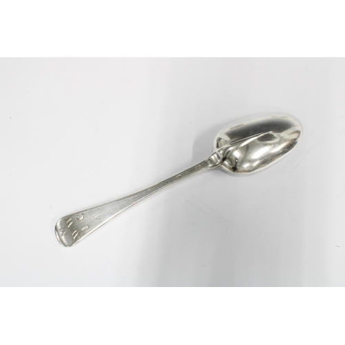 65 - 18th century Scottish silver table spoon, Hanoverian pattern with rat tail bowl, Colin McKenzie, Edi... 