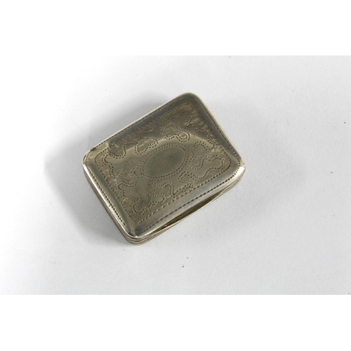 71 - William IV silver vinaigrette, silver gilt pierced grill, Thomas Freeman, Birmingham 1830, 2.5cm