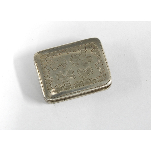 71 - William IV silver vinaigrette, silver gilt pierced grill, Thomas Freeman, Birmingham 1830, 2.5cm