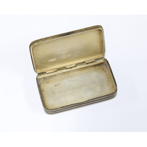 77 - Victorian silver combination snuff box and vesta by Sampson Mordan & Co, London 1893, 6cm long