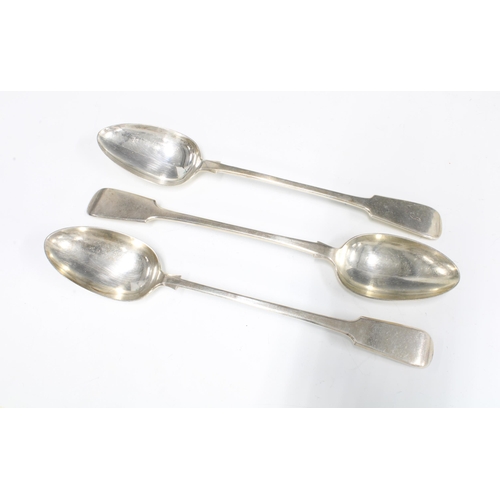 8 - Three Epns serving spoons, Old English pattern, 32cm long, (3)