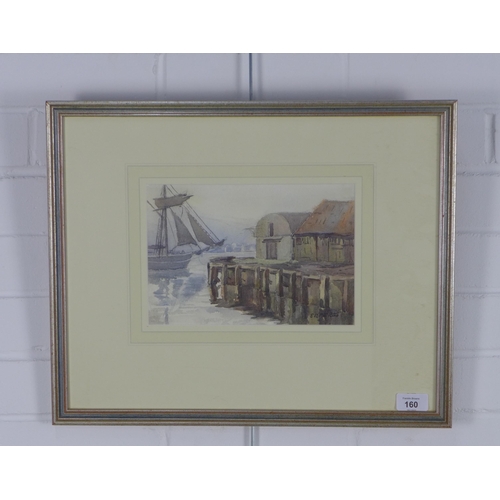 160 - SCOTTISH SCHOOL, watercolour, signed indistinctly and framed under glass, 25 x 17cm