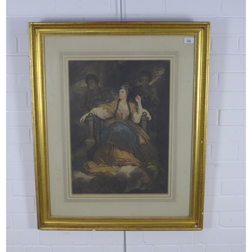 168 - MRS SIMMONS, Joshua Reynolds print, under glass within a giltwood frame, size including frame 70 x 8... 